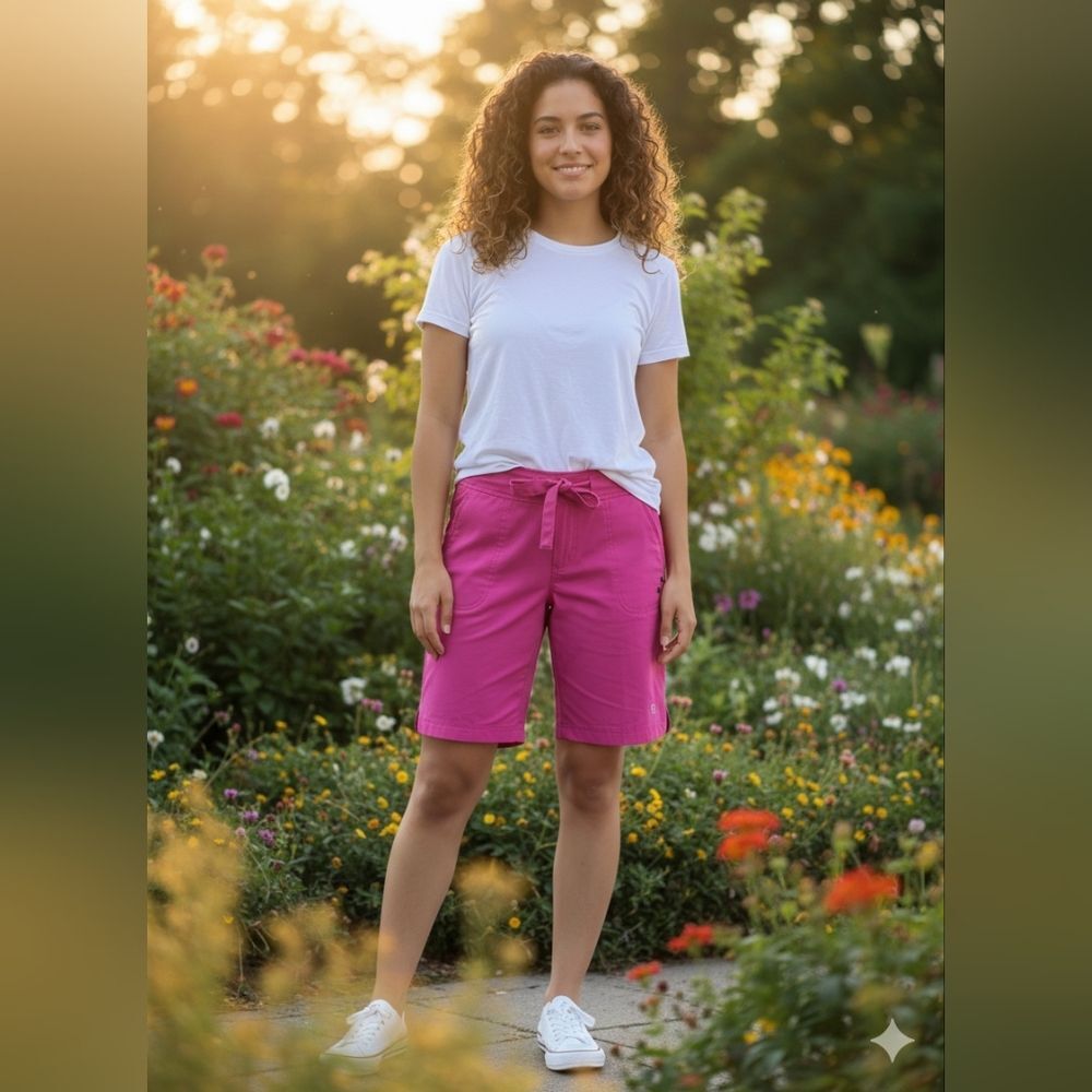 Free Country Women's Magenta Bermuda Shorts